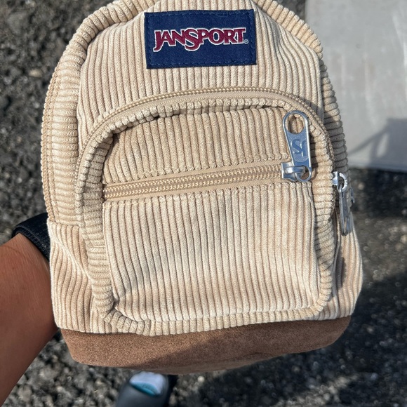 Jansport Tan Corduroy Half Pint Mini Backpack - Picture 8 of 10